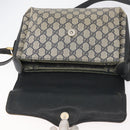 GUCCI GG Supreme Sherry Line Shoulder Bag PVC Navy Gold 904 02 084 Auth 177864-9