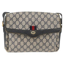 GUCCI GG Supreme Sherry Line Shoulder Bag PVC Navy Gold 904 02 084 Auth 177864-13