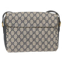 GUCCI GG Supreme Sherry Line Shoulder Bag PVC Navy Gold 904 02 084 Auth 177864-2