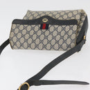 GUCCI GG Supreme Sherry Line Shoulder Bag PVC Navy Gold 904 02 084 Auth 177864-6