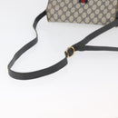 GUCCI GG Supreme Sherry Line Shoulder Bag PVC Navy Gold 904 02 084 Auth 177864-7