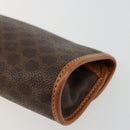 CELINE Macadam Canvas Pouch PVC Leer Bruin Goud Auth 177871A-15