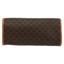 CELINE Macadam Canvas Pouch PVC Leer Bruin Goud Auth 177871A-2