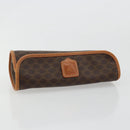 CELINE Macadam Canvas Pouch PVC Leer Bruin Goud Auth 177871A-5