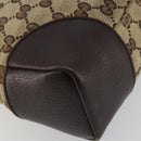 GUCCI GG Canvas Shoulder Bag Beige Silver 114273 Auth 177872-14