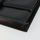 GUCCI Shoulder Bag Leather Black Gold Auth 177874-10