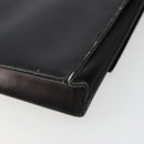 GUCCI Shoulder Bag Leather Black Gold Auth 177874-12
