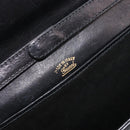 GUCCI Shoulder Bag Leather Black Gold Auth 177874-16