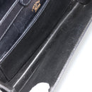 GUCCI Shoulder Bag Leather Black Gold Auth 177874-17