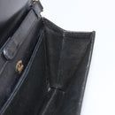 GUCCI Shoulder Bag Leather Black Gold Auth 177874-18