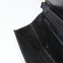 GUCCI Shoulder Bag Leather Black Gold Auth 177874-19