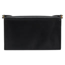 GUCCI Shoulder Bag Leather Black Gold Auth 177874-3