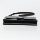 GUCCI Shoulder Bag Leather Black Gold Auth 177874-9