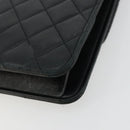 CHANEL Matelasse Chain Shoulder Bag Lamb Skin Black Gold CC Auth 177875-16
