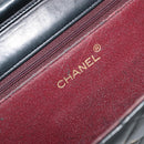 CHANEL Matelasse Chain Shoulder Bag Lamb Skin Black Gold CC Auth 177875-20