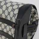 GUCCI GG Supreme Hand Bag PVC Navy Gold Auth 177877A-9