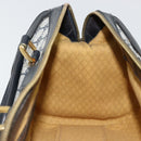 GUCCI GG Supreme Hand Bag PVC Navy Gold Auth 177877A-20