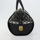 GUCCI GG Supreme Hand Bag PVC Navy Gold Auth 177877A-3