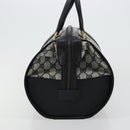 GUCCI GG Supreme Hand Bag PVC Navy Gold Auth 177877A-4