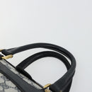 GUCCI GG Supreme Hand Bag PVC Navy Gold Auth 177877A-8