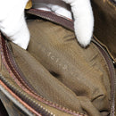 FENDI Zucca Canvas Hand Bag Black Brown Auth 177879-24