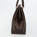 FENDI Zucca Canvas Hand Bag Black Brown Auth 177879-5