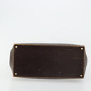 FENDI Zucca Canvas Hand Bag Black Brown Auth 177879-9