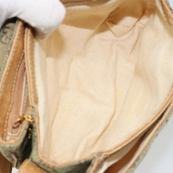 GUCCI GG Canvas Shoulder Bag Beige Gold 007 3444 0207 Auth 177887