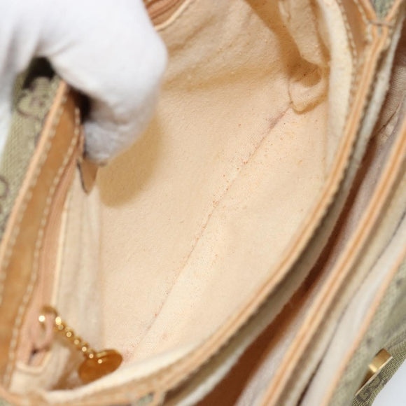 GUCCI GG Canvas Shoulder Bag Beige Gold 007 3444 0207 Auth 177887