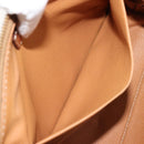CELINE Macadam Canvas Pouch PVC Leather Brown Gold Auth 177896-12