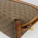 GUCCI Micro GG Supreme Pouch PVC outlet Beige Gold Auth 177897-15