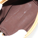 GUCCI Micro GG Supreme Pouch PVC outlet Beige Gold Auth 177897-10