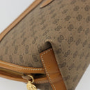 GUCCI Micro GG Supreme Pouch PVC outlet Beige Gold Auth 177897-14