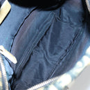 Christian Dior Trotter Canvas Shoulder Bag PVC Navy Silver Auth 177902-16