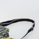 Christian Dior Trotter Canvas Shoulder Bag PVC Navy Silver Auth 177902-8