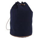 HERMES Purse Porochon Mimill Shoulder Bag Canvas Navy Gold Auth 177904A-1