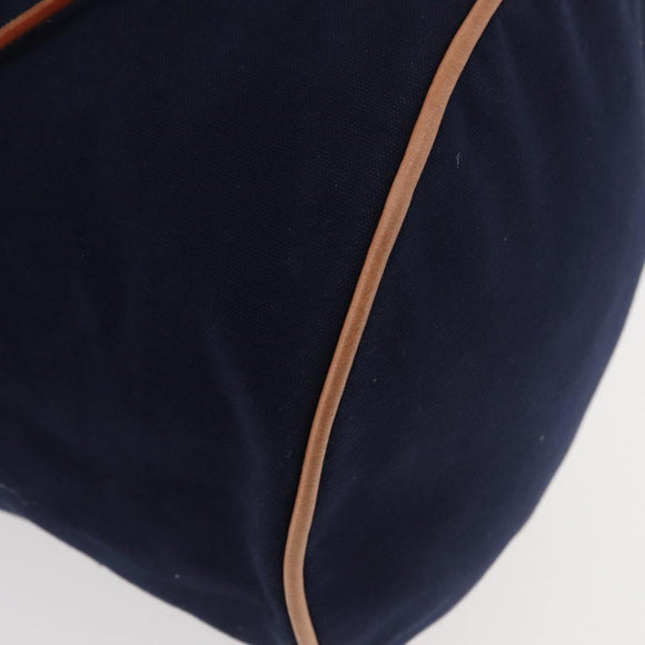 HERMES Purse Porochon Mimill Shoulder Bag Canvas Navy Gold Auth 177904A