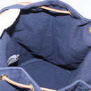 HERMES Purse Porochon Mimill Shoulder Bag Canvas Navy Gold Auth 177904A-18