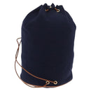 HERMES Purse Porochon Mimill Shoulder Bag Canvas Navy Gold Auth 177904A-2