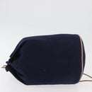 HERMES Purse Porochon Mimill Shoulder Bag Canvas Navy Gold Auth 177904A-4