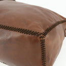 PRADA Shoulder Bag Leather Brown Gold Auth 177919-9