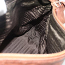 PRADA Shoulder Bag Leather Brown Gold Auth 177919-19