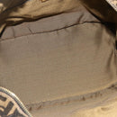 FENDI Zucca Canvas Hand Bag Black Brown Auth 177922-11