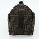 FENDI Zucca Canvas Hand Bag Black Brown Auth 177922-4