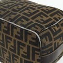 FENDI Zucca Canvas Hand Bag Black Brown Auth 177922-8
