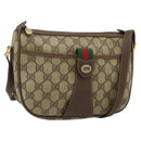 GUCCI GG Supreme Web Sherry Line Bag PVC Beige Gold 89 02 032 Auth 177923-1