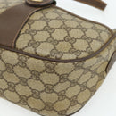 GUCCI GG Supreme Web Sherry Line Bag PVC Beige Gold 89 02 032 Auth 177923-9