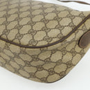 GUCCI GG Supreme Web Sherry Line Bag PVC Beige Gold 89 02 032 Auth 177923-15