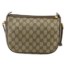GUCCI GG Supreme Web Sherry Line Bag PVC Beige Gold 89 02 032 Auth 177923-2