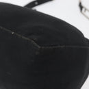 FENDI Hand Pouch Black Silver Auth 177926-16